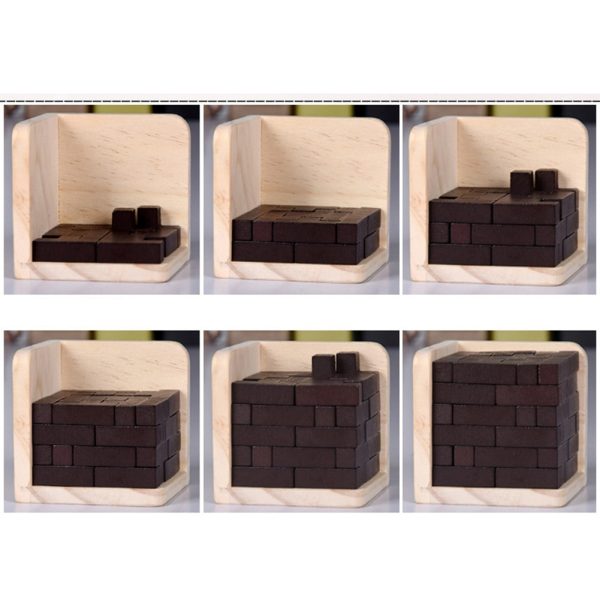Casse tête bois cube