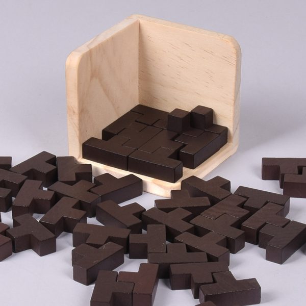 Casse tête bois cube