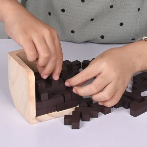 Casse tête bois cube