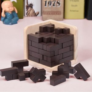 Casse tête bois cube