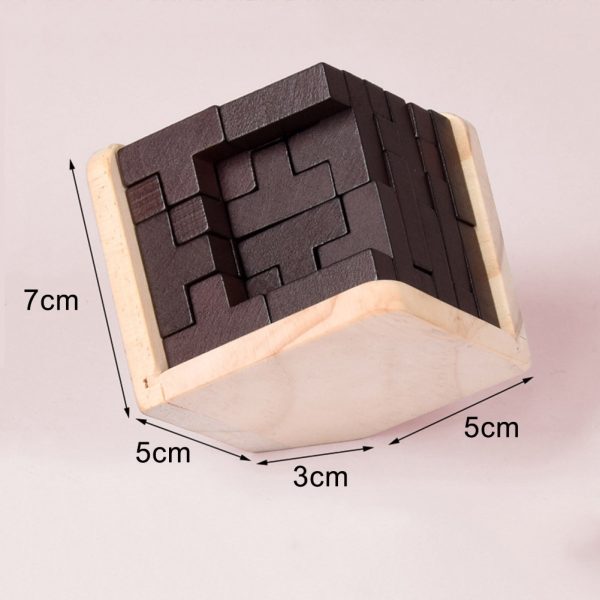 Casse tête bois cube