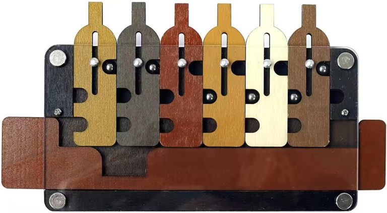 Zederello Puzzle De Bouteille En Bois – Casse-tête Coffre-fort Pour Vin Et Champagne – Taille Réglable Jusqu'à 8,5 Cm – Cadeau Original Adulte