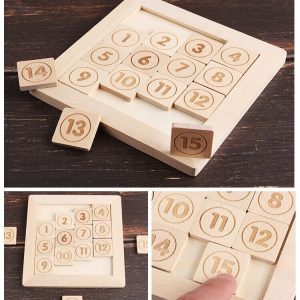 Casse tête carre en bois