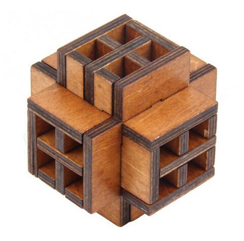 Casse tête chinois en bois cube Casse tête chinois en bois cube
