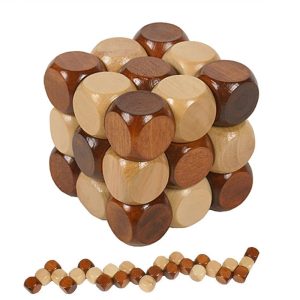 Casse tête cube en bois
