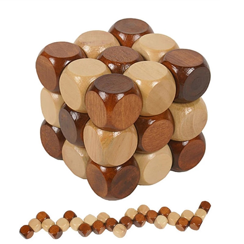 Casse tête cube en bois Casse tête cube en bois