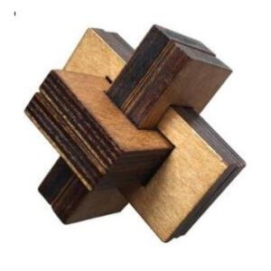 Casse tête en bois croix