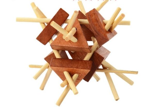 Casse tête triangle bois