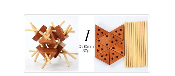Casse tête triangle bois
