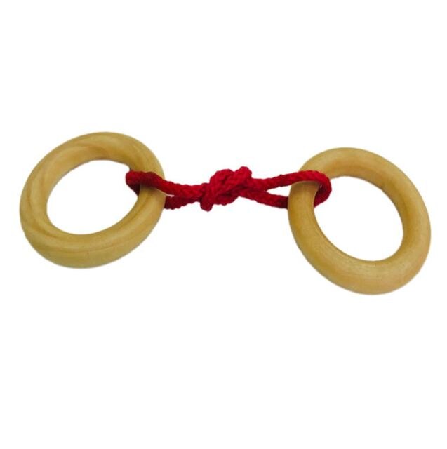 Casse tête bois anneau corde Casse tête bois anneau corde