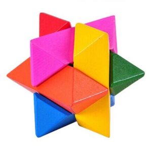Casse tête bois étoile 6 pièces