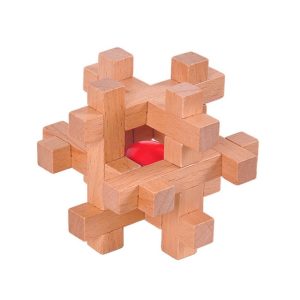 Casse tête en bois avec bille